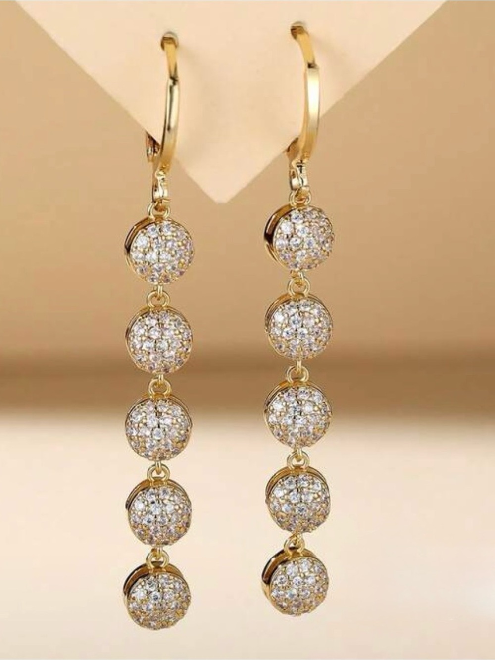 Elegant Gold Drop Earrings NWOT